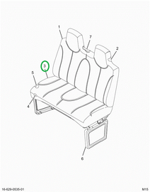 2519903C1 CUSHION,UPHOLSTERED BOTTOM CUS