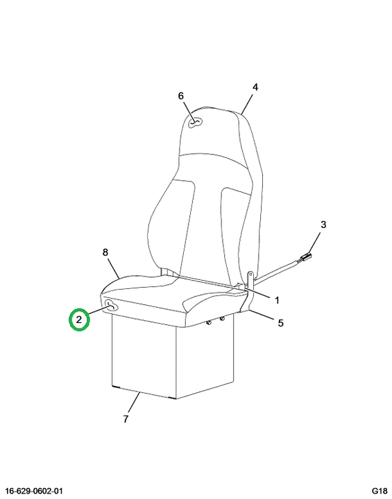 2519917C1 CUSHION,UPHOLSTERED BOTTOM CUS