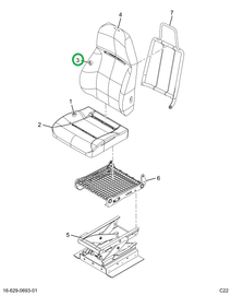 2519918C1 CUSHION,UPHOLSTERED BACK CUSHI