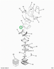 2519923C1 CUSHION,UPHOLSTERED BOTTOM CUS