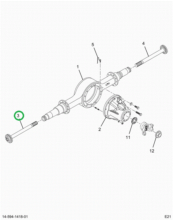2520191C91 SHAFT, AXLE, RH