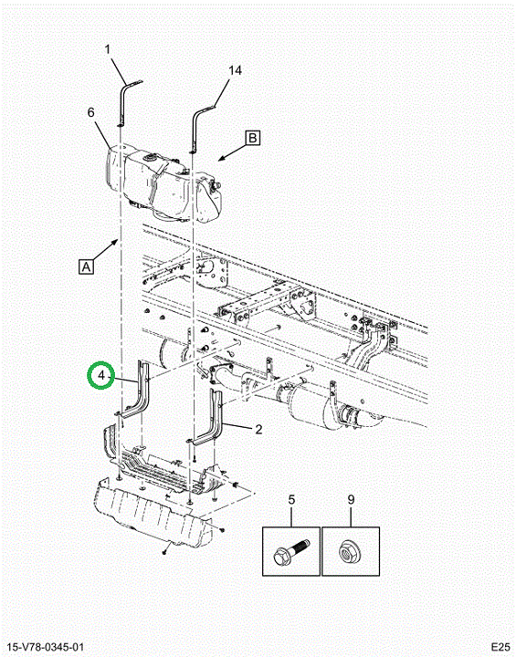 2520202C1 BRACKET,DEF TANK SUPPOPRT REAR