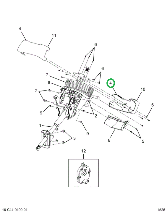 2520276C91 COVER,TILT /TELESCOPING UPPER