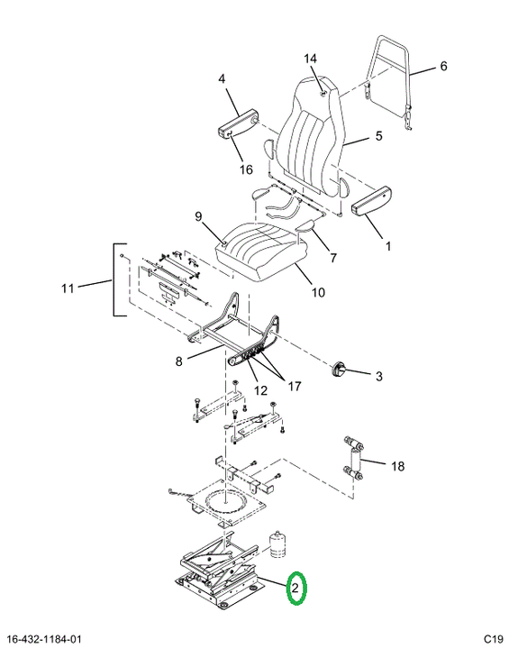 2520325C1 PEDESTAL, SEAT