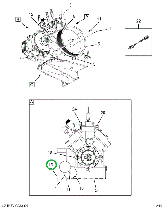2520344C1 Mounting, Alternator, Compress