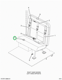 2520459C1 Foam, Cushion Seat 45 Inch