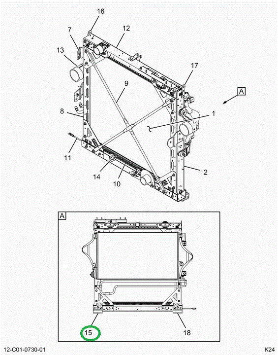 2520571C1 BRACKET, RADIATOR BOTTOM RH
