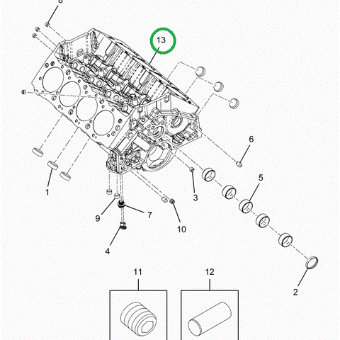2520581C91 ENGINE, 8.8L W GAS, LONG BLOCK