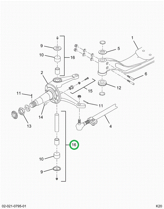 2520704C91 PIN,STD KING PIN KIT