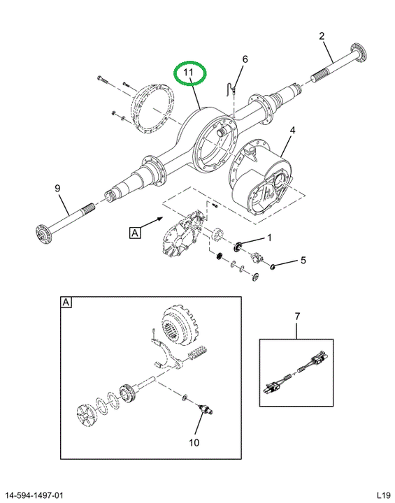 2520748C91 Axle Housing R190