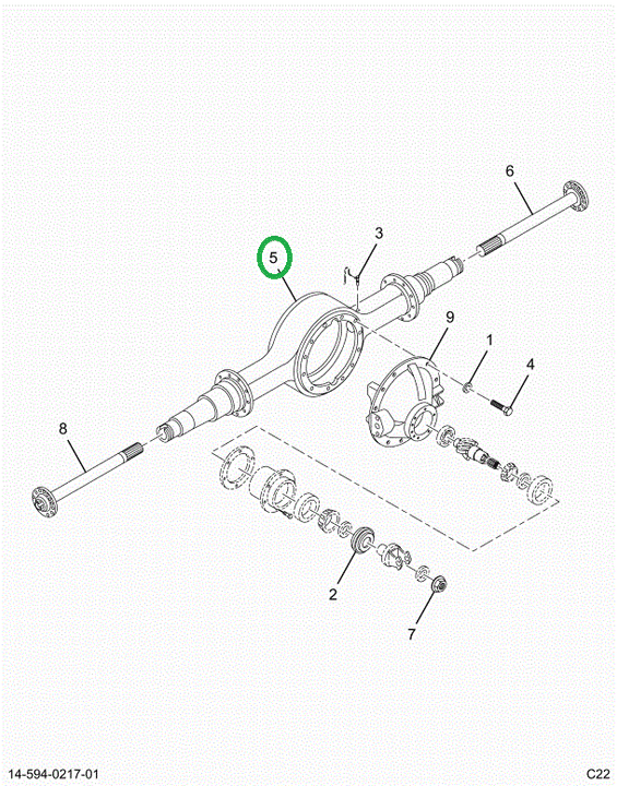 2520755C91 HOUSING,AXLE HOUSING 19060 R34