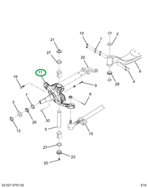 2520760C91 Knuckle Assy Lh