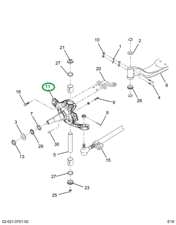 2520760C91 Knuckle Assy Lh