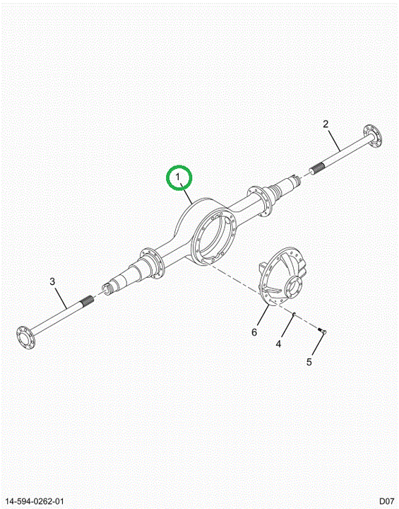 2520764C91 HOUSING,AXLE HOUSING DANA 1706