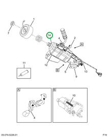2520802C91 Steering Column Assembly