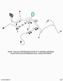 2520835C91 Harness, Lt Isx Engine, Vertic