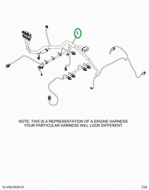 2520840C91 Harness, Lt Isx Engine, Vertic