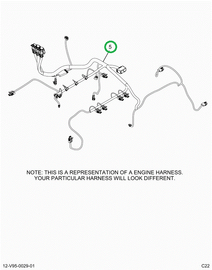 2520841C91 Harness, Lt Isx Engine, Vertic