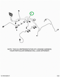 2520858C91 Harness, A26 Engine, Vertical