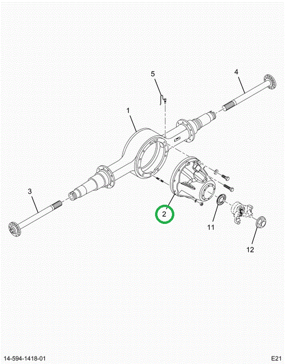 2520935C91 Head Dana S130  4.88