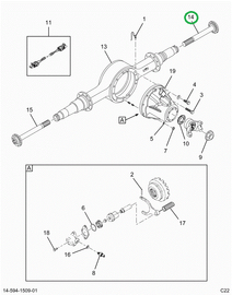 2520939C91 Axle Shaft Lt