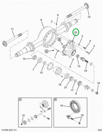 2521008C91 Dana Diff Assembly S23-172 430