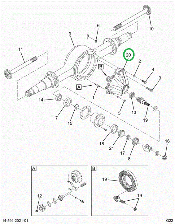 2521008C91 Dana Diff Assembly S23-172 430