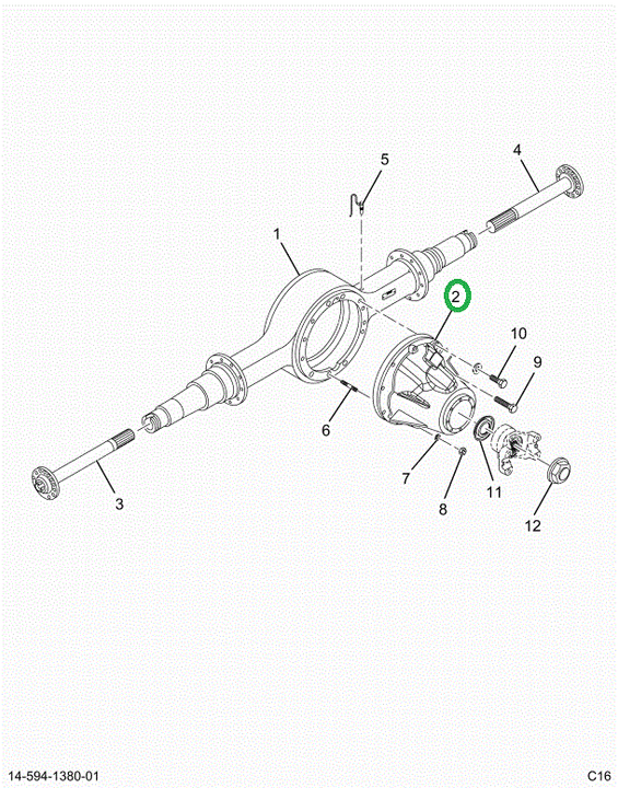2521013C91 Dana Diff Assembly S23-172 614
