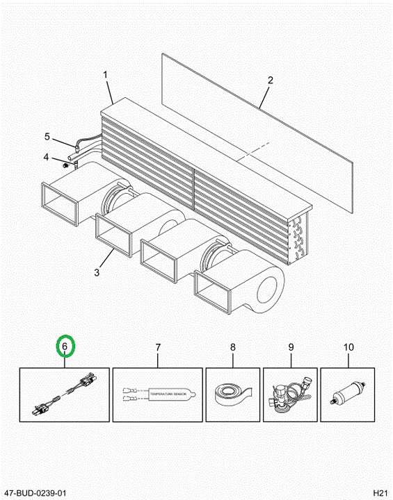 2521039C1 HARNESS, EVAPORATOR, FM55