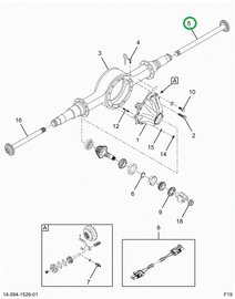 2521119C91 Axle Shaft Lt Short Arm