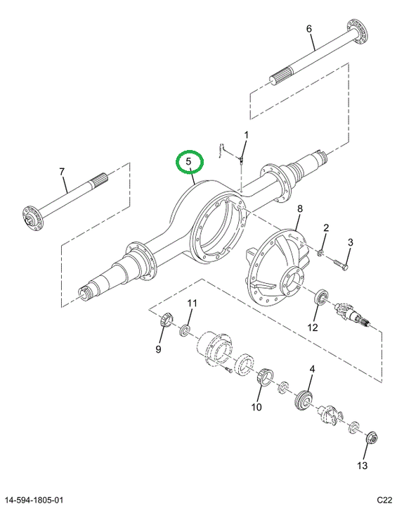 2521138C91 Axle Housing R404