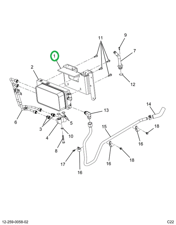 2521199C91 BRACKET, OIL COOLER