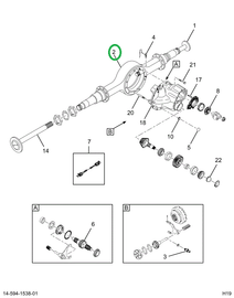 2521209C91 HOUSING,AXLE HOUSING DANA R170