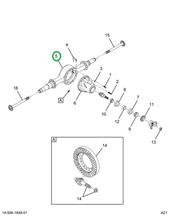 2521218C91 Axle Housing Dana S110