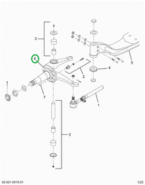 2521222C91 KNUCKLE,LT KNUCKLE ASSEMBLY