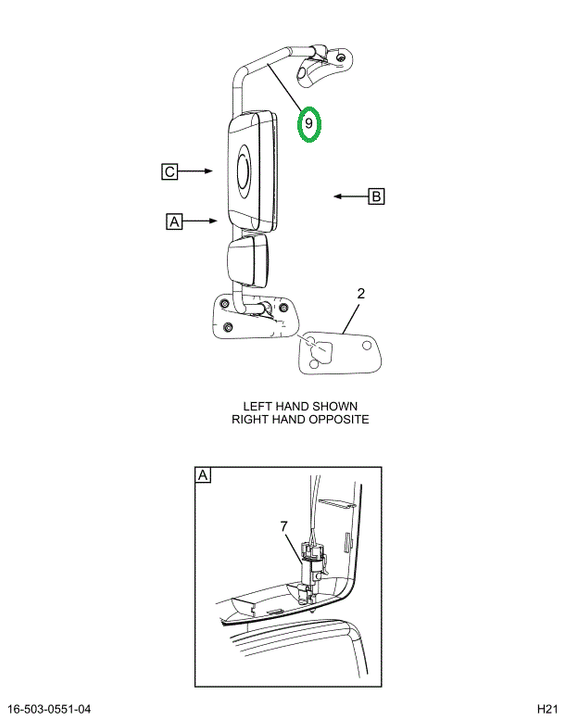 2521275C91 BRACKET ASSEMBLY, LEFT HAND, B