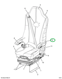 2521377C91 Housing Kit, Seat Handle Right