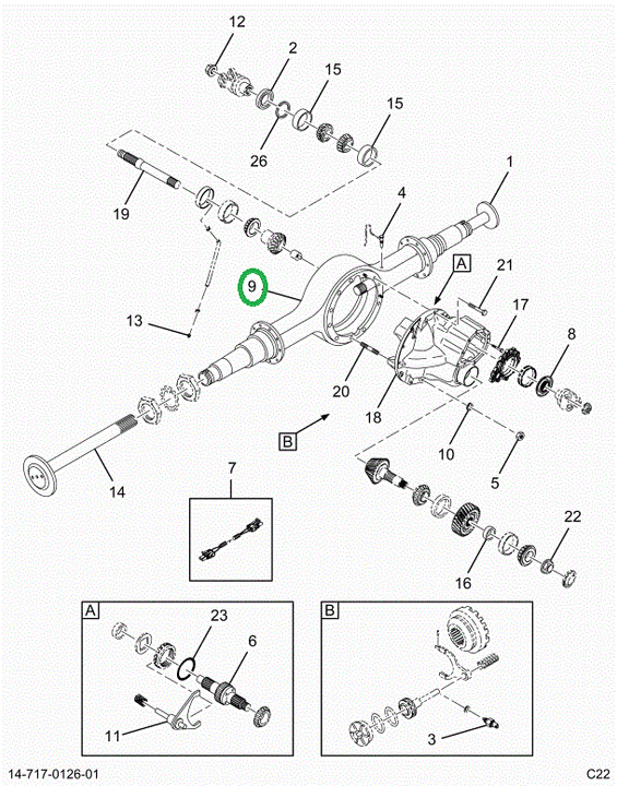 2521586C91 Housing D170 Axle