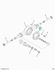 2521587C91 Head Assy 19060s 5.57 Dana