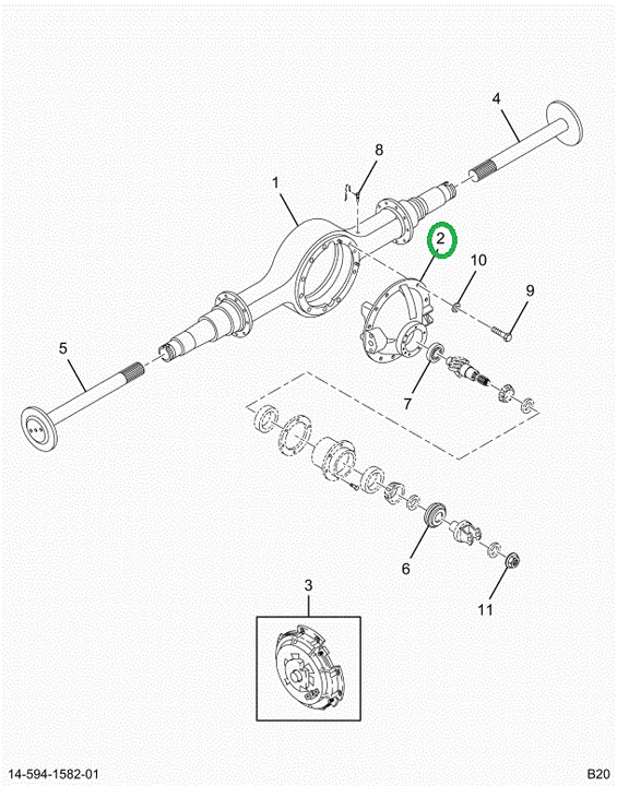 2521588C91 Head Assy 19060s 6.50 Dana
