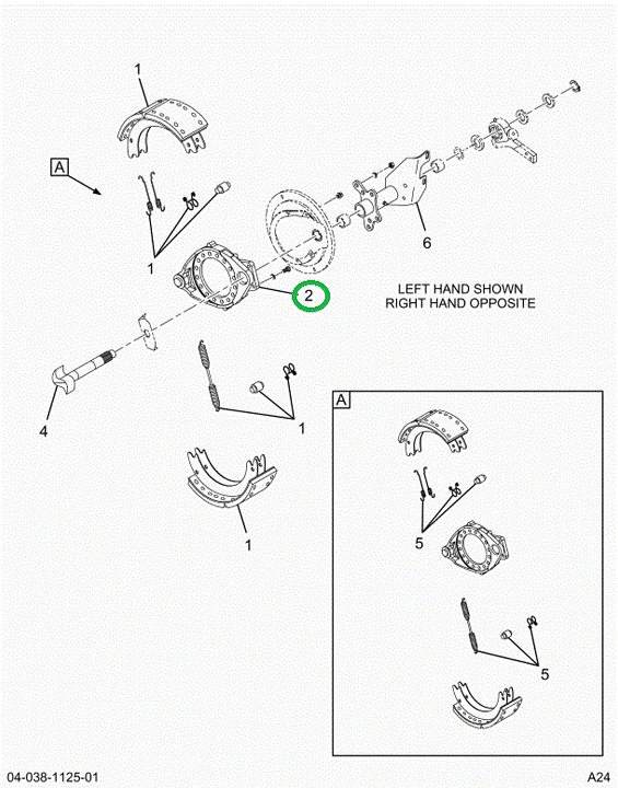 2521621C91 Spider, Brake Assembly With Bu