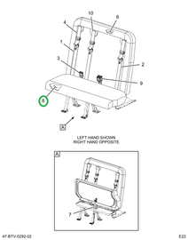 2521628C1 39 INCH FOAM, SEAT CUSHION FLI