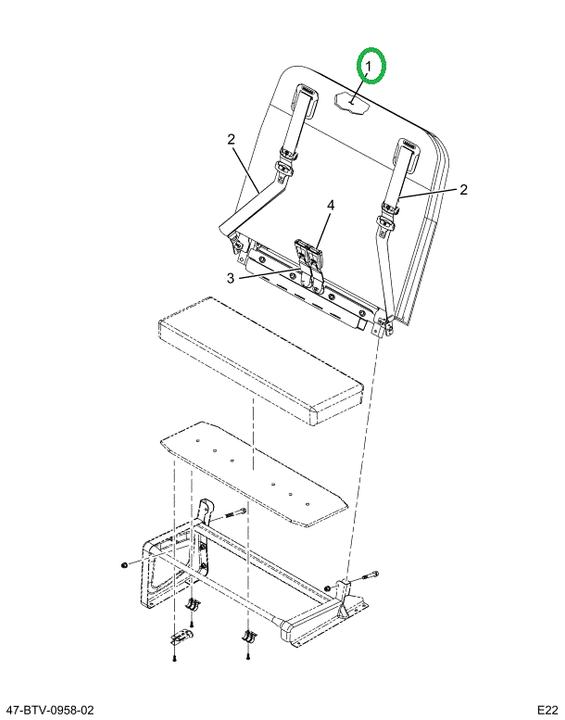 2521631C1 Foam, Seat Back