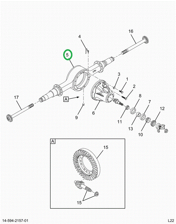 2521634C91 HOUSING,AXLE HOUSING  DANA S13
