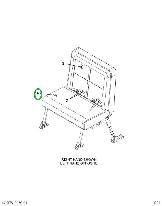 2521847C1 FOAM, CUSHION SEAT 30 INCH