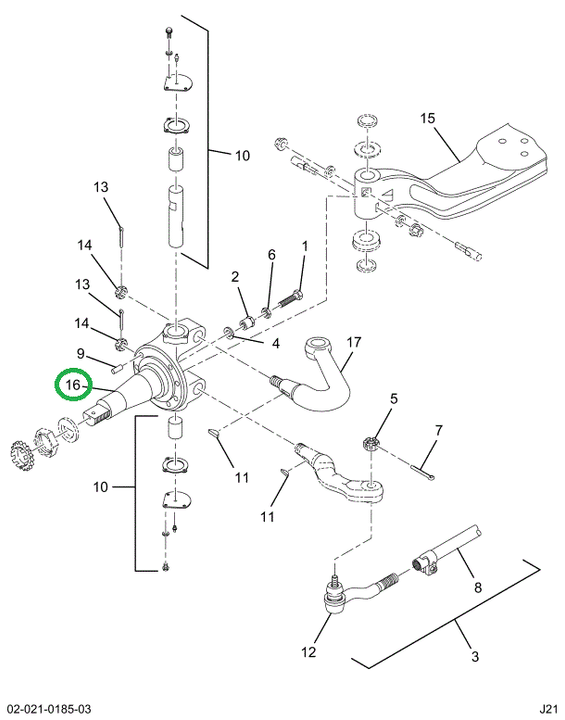 2521870C91 KNUCKLE,RH STEERING KNUCKLE