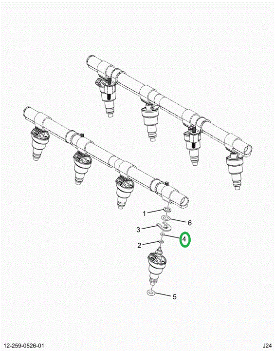 2521932C1 SEAL,O-RING, INJECTOR, AT RAIL