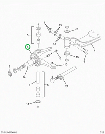 2521982C91 Rh Steering Knuckle