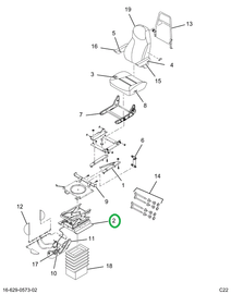 2521989C1 PEDESTAL, COMPLETE, SEAT BASE