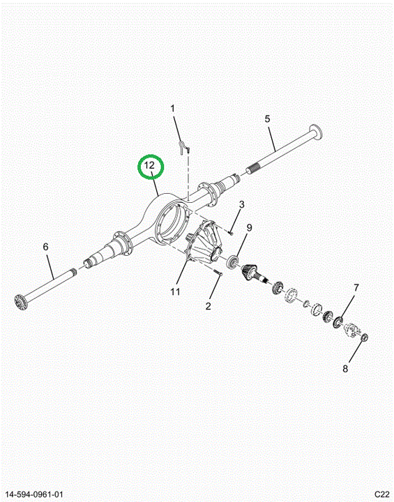 2521990C91 Axle Housing